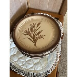 Vintage Arita Country Kitchen Honey Wheat Dinner Plates Set Of 7